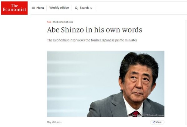 安倍受英媒采访又在台湾问题上挑衅，妄言曾想“拆散中俄伙伴关系”！