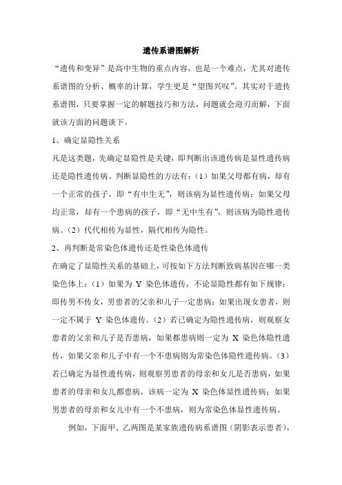 遗传系谱图解析