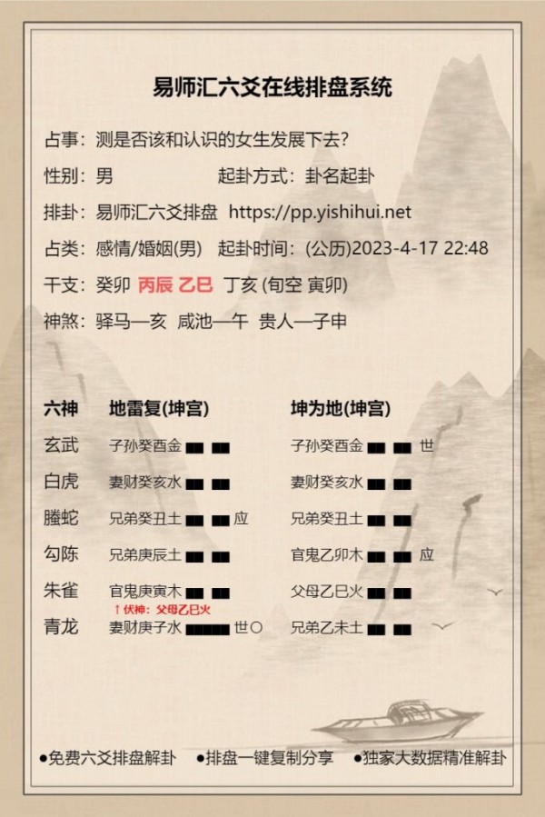 地雷复卦男测感情缘分能否发展?地雷复卦男女缘分感情卦例插图