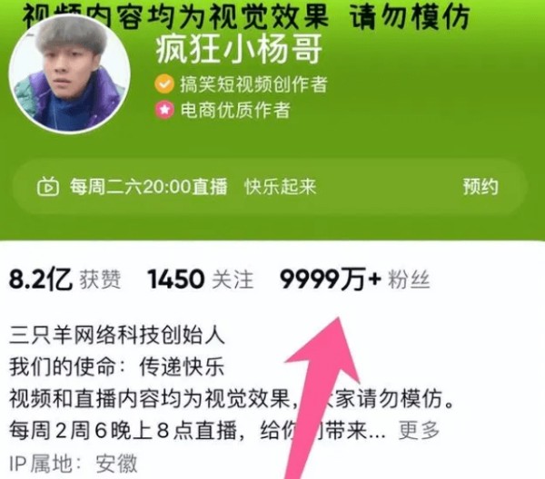 小杨哥账号粉丝破亿<strong></p> <p>辛巴</strong>，超越辛巴成为<a style='color:#f10404;' href='https://www.mingxing.cc/ ' target='_blank'>网红</a>一哥