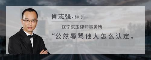 公然辱骂他人怎么认定