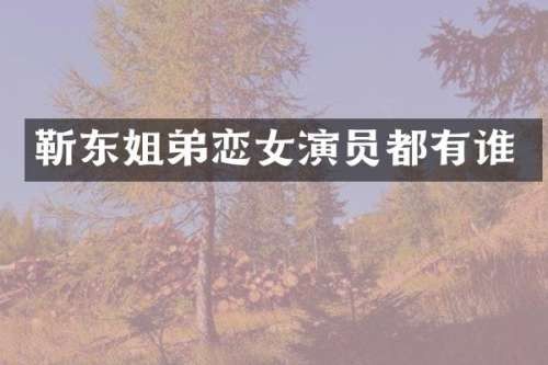 姐弟恋女演员都有谁