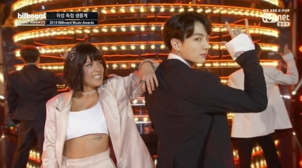 防弹少年团2019BBMAs舞台六周年,合作Halsey