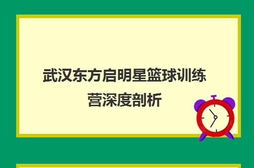 武汉东方启明星篮球训练营深度剖析