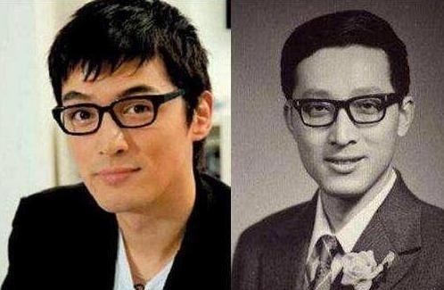 八对明星父子，金城武和爸爸几乎一模一样，最后一对老爸比儿子帅