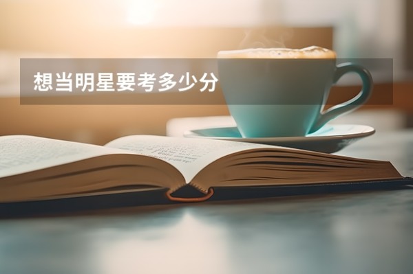 想当明星要考多少分