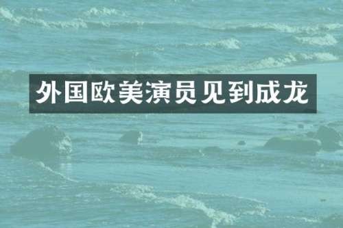 外国欧美演员见到成龙