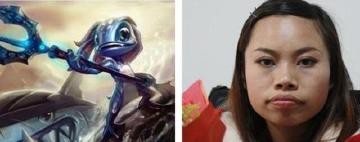电竞与娱乐圈的激情？那些与明显撞脸的LOL英雄