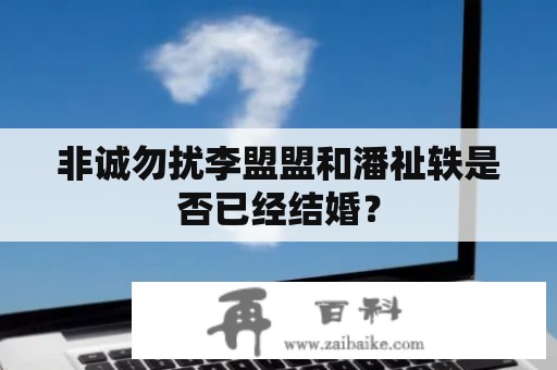 非诚勿扰李盟盟和潘祉轶是否已经结婚？