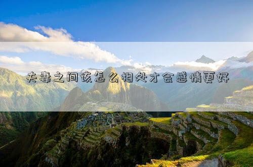 夫妻之间该怎么相处才会感情更好