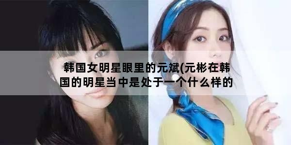 韩国女明星眼里的元斌(元彬在韩国的明星当中是处于一个什么样的地位)