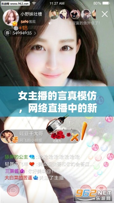 网络直播新风潮，女主播的言真模仿与争议 第2张