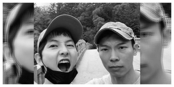 宋仲基不理前妻宋慧乔绯闻，和朋友搞怪合影，只是这颜色有点奇怪