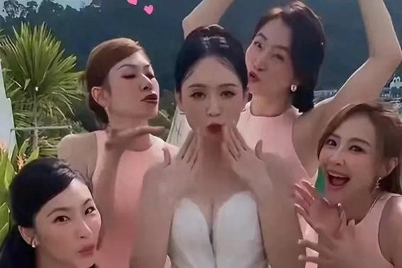陈乔恩在国外举办大婚，没有一件钻石珠宝，伴娘团公开清一色漂亮