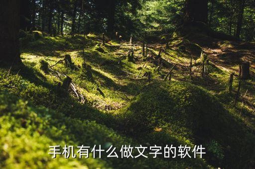汉字生成器,手机有什么做文字的软件