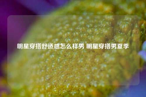 明星穿搭舒适感怎么样男 明星穿搭男夏季
