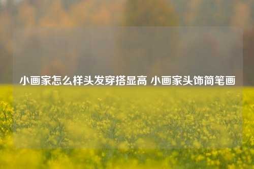 小画家怎么样头发穿搭显高 小画家头饰简笔画