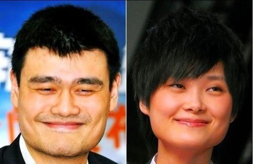 姚明与李宇春对比