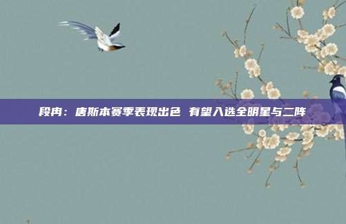 段冉:唐斯本赛季表现出色 有望入选全明星与二阵