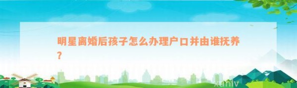 明星离婚后孩子怎么办理户口并由谁抚养？