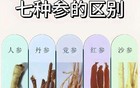 中医里的七种参，各有什么作用？