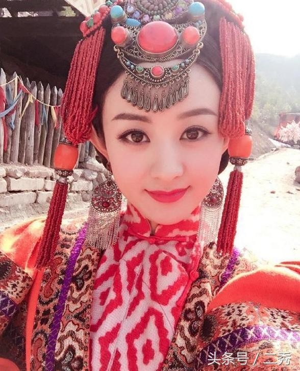 赵丽颖红衣古装造型，哪个更惊艳？我选了第6个