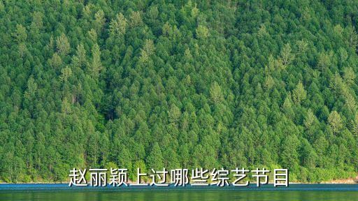 赵丽颖上过哪些综艺节目