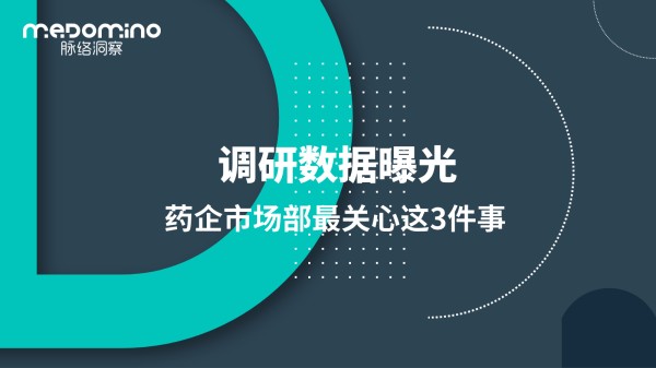 调研数据曝光,药企市场部最关心这3件事