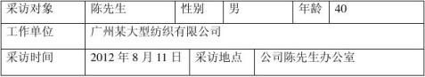 成功人士访谈报告书