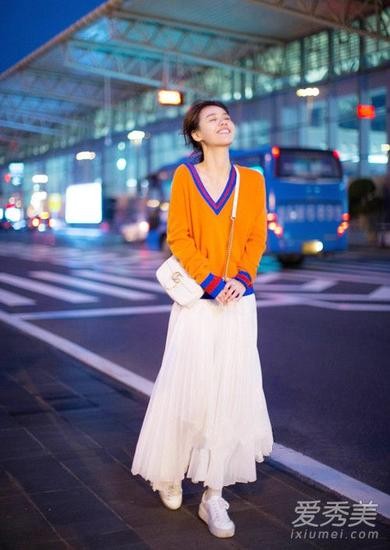 马思纯街拍