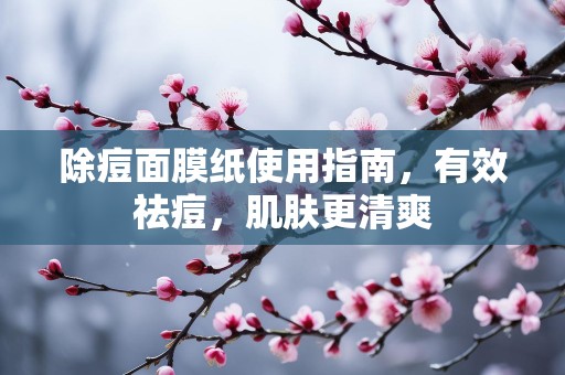 除痘面膜纸使用指南，有效祛痘，肌肤更清爽