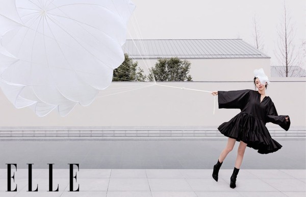 White, Black, Fashion, Beauty, Footwear, Dress, Umbrella, Fashion design, Leg, Black-and-white, 