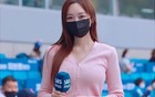 韩国体育节目主播，超短裙配黑丝太养眼！