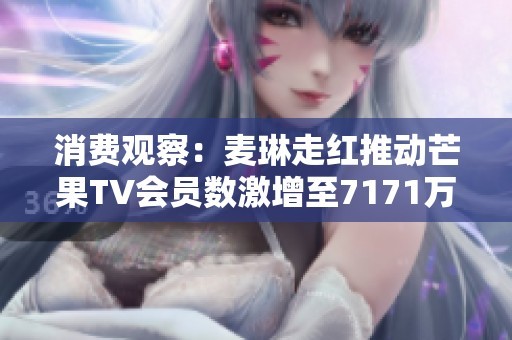 消费观察：麦琳走红推动芒果TV会员数激增至7171万