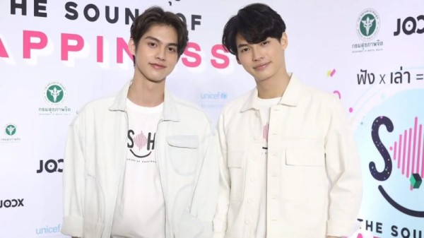Tine&Win是过去一年最火的腐剧荧幕情侣之一,ins上收获数百万粉丝(图片来源:สมาคมนักข่าวบันเทิง)