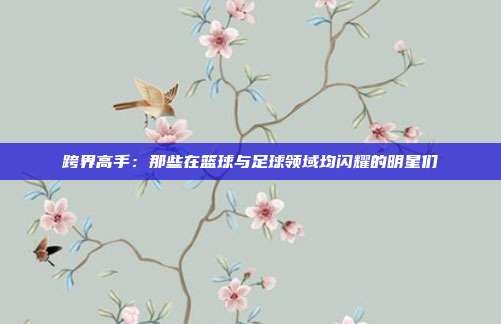 跨界高手:那些在篮球与足球领域均闪耀的明星们