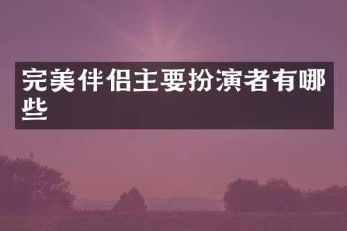 完美伴侣主要扮演者有哪些