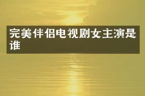 完美伴侣电视剧女主演是谁
