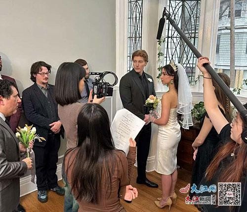 南昌女孩杨帅楠担任制片人的短剧拍摄现场。