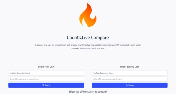 Counts.Live 比较功能按钮