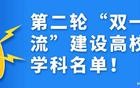 第二轮“双一流”建设高校及学科名单！