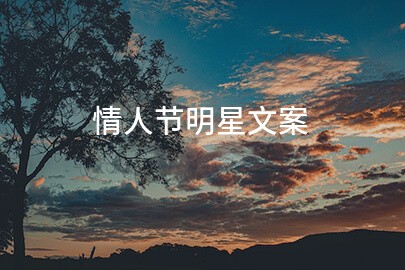 情人节明星文案