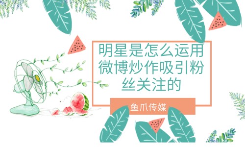 鱼爪网-明星是怎么运用微博炒作吸引粉丝关注的