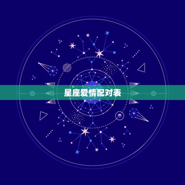 星座爱情配对表，十二星座爱情配对 第1张
