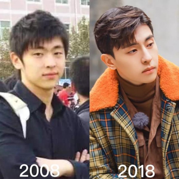 娱乐圈八大男神今昔对比照，邓伦、朱一龙、你觉得谁的变化最大？