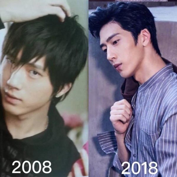 娱乐圈八大男神今昔对比照，邓伦、朱一龙、你觉得谁的变化最大？