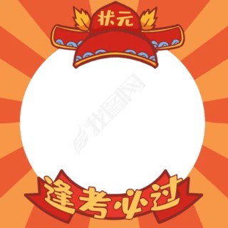 头像框边框逢考必过考试状元微信动图GIF