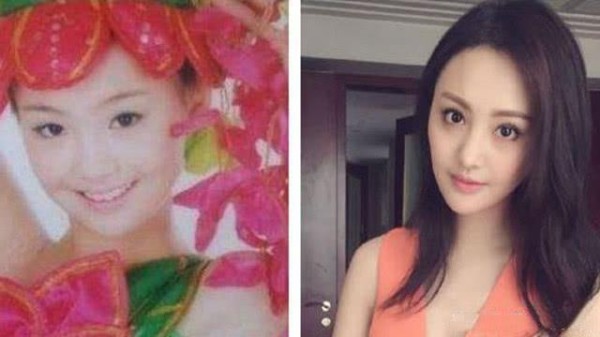六位明星童年和长大的对比，杨颖几乎没变，最后一个的变化比较大