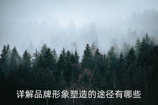 详解品牌形象塑造的途径有哪些