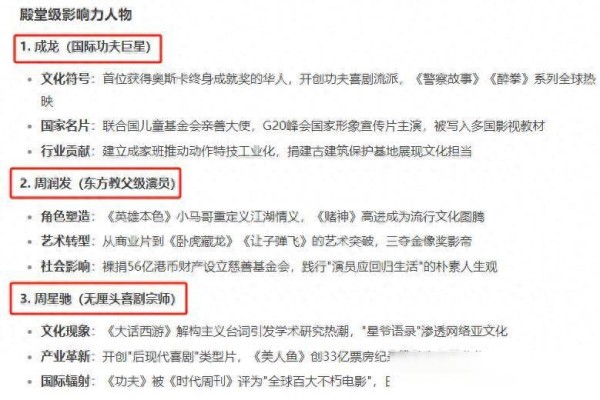 中国名气顶尖的十大明星，香港占比近半，DeepSeek解读全面